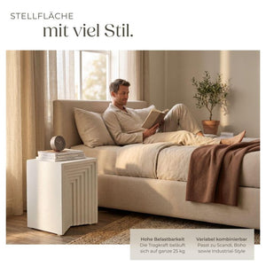 Beistelltisch Aline In- und Outdoor beige 38 x 38 x 51 cm