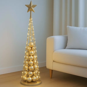 Deko-Baum Weihnachtsbaum Schmuckbaum Weihnachtsdeko Metall 115cm goldfarben