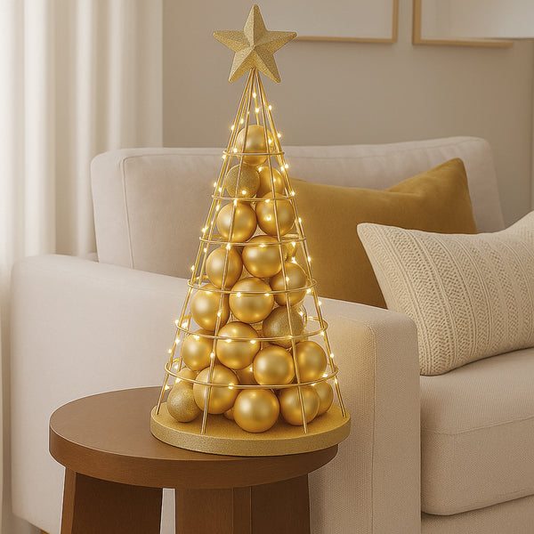 Deko-Baum Weihnachtsbaum Schmuckbaum Weihnachtsdeko Metall 60cm goldfarben