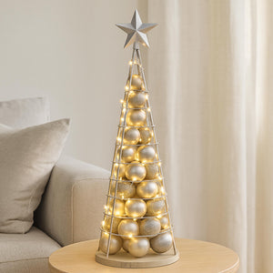 Deko-Baum Weihnachtsbaum Schmuckbaum Weihnachtsdeko Metall 90cm silberfarben