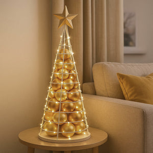 Deko-Baum Weihnachtsbaum Schmuckbaum Weihnachtsdeko Metall 90cm weiss