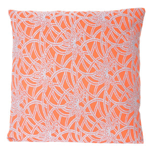 Deko-Kissen Barock Sofakissen Zierkissen mit Füllung 45x45cm orange