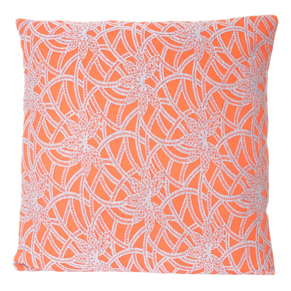 Deko-Kissen Barock Sofakissen Zierkissen mit Füllung 45x45cm orange
