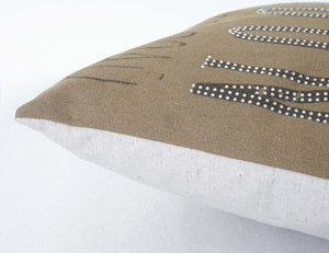 Deko-Kissen London Sofakissen Zierkissen mit Füllung Glitzersteine 45x45cm braun