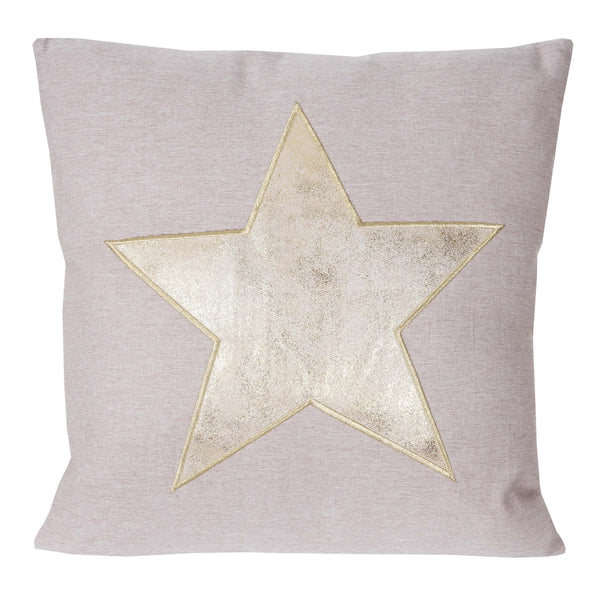 Deko-Kissen Stern Sofakissen Zierkissen mit Füllung Glanz-Effekt 45x45cm