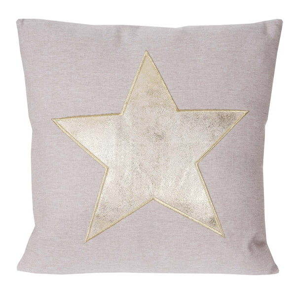Deko-Kissen Stern Sofakissen Zierkissen mit Füllung Glanz-Effekt 45x45cm