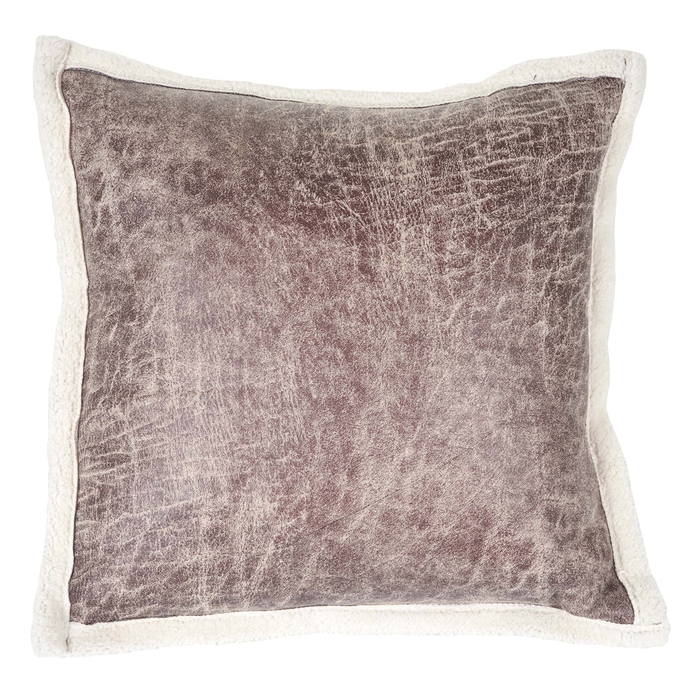 Deko-Kissen Wildlederimitat Sofakissen Zierkissen mit Füllung Fellimitat 45x45cm braun