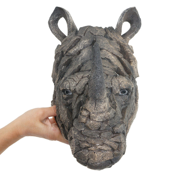 Deko Nashornkopf Schädel Wandtrophäe aus Polyresin 26cm