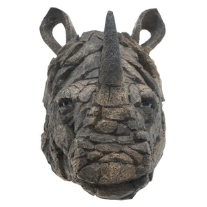 Deko Nashornkopf Schädel Wandtrophäe aus Polyresin 26cm