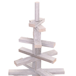 Deko-Weihnachtsbaum 3D-Christbaum Weihnachtsdeko Shabby-Look 130x82x82cm weiss