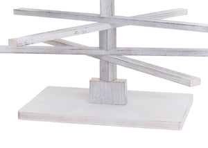 Deko-Weihnachtsbaum 3D-Christbaum Weihnachtsdeko Shabby-Look 130x82x82cm weiss