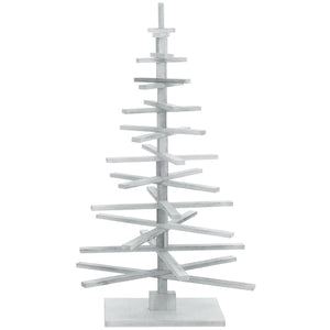 Deko-Weihnachtsbaum 3D-Christbaum Weihnachtsdeko Shabby-Look 130x82x82cm weiss