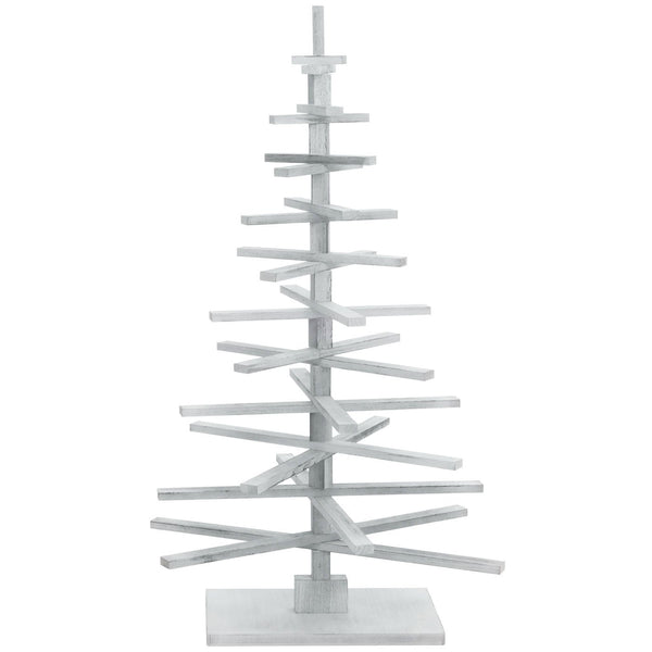 Deko-Weihnachtsbaum 3D-Christbaum Weihnachtsdeko Shabby-Look 130x82x82cm weiss