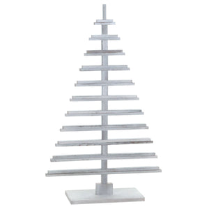 Deko-Weihnachtsbaum 3D-Christbaum Weihnachtsdeko Shabby-Look 130x82x82cm weiss