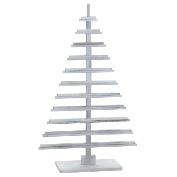 Deko-Weihnachtsbaum 3D-Christbaum Weihnachtsdeko Shabby-Look 130x82x82cm weiss