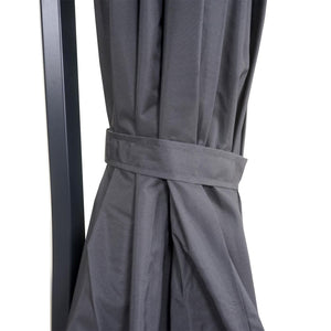 Deluxe Ampelschirm Sonnenschirm rund Ø3m Polyester Alu/Stahl 14kg ohne Ständer anthrazit