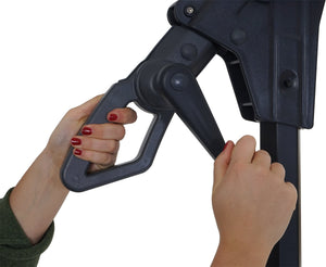 Deluxe Ampelschirm Sonnenschirm rund Ø3m Polyester Alu/Stahl 14kg ohne Ständer anthrazit