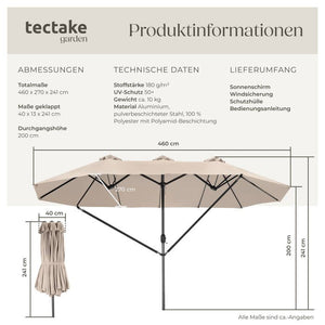 Sonnenschirm Silia beige