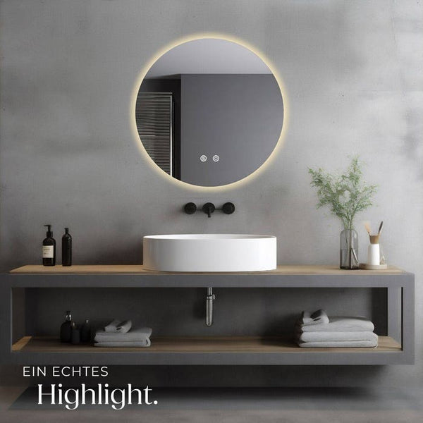 Runder LED Badezimmerspiegel Aurora 60 cm