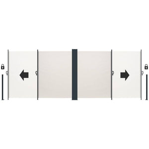 Doppel-Seitenmarkise beige 200 x 600 cm