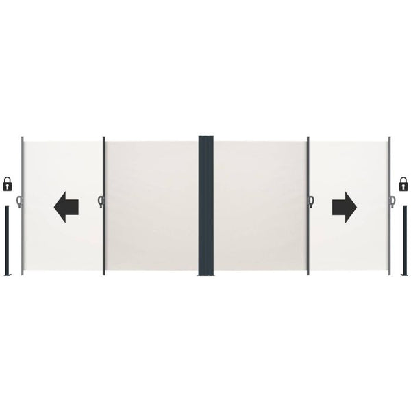 Doppel-Seitenmarkise beige 200 x 600 cm