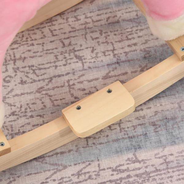 Kinder Schaukelpferd Baby Schaukeltier Pferd Spielzeug für 36-72 Monate Rosa
