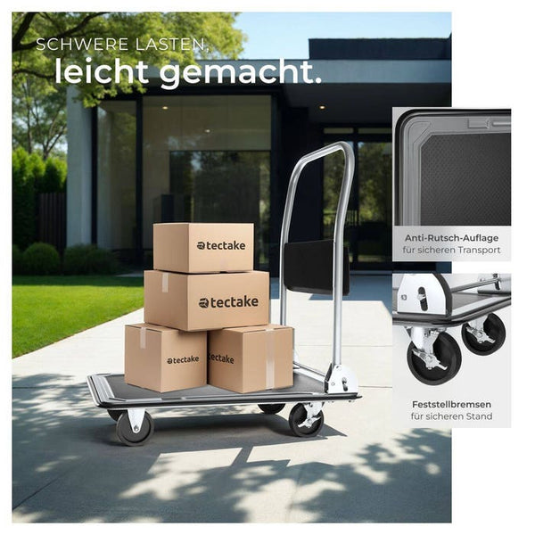 Plattformwagen schwarz 150 kg