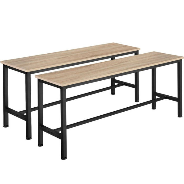 2 Sitzbänke Fairfield Industrial Holz hell, Eiche Sonoma