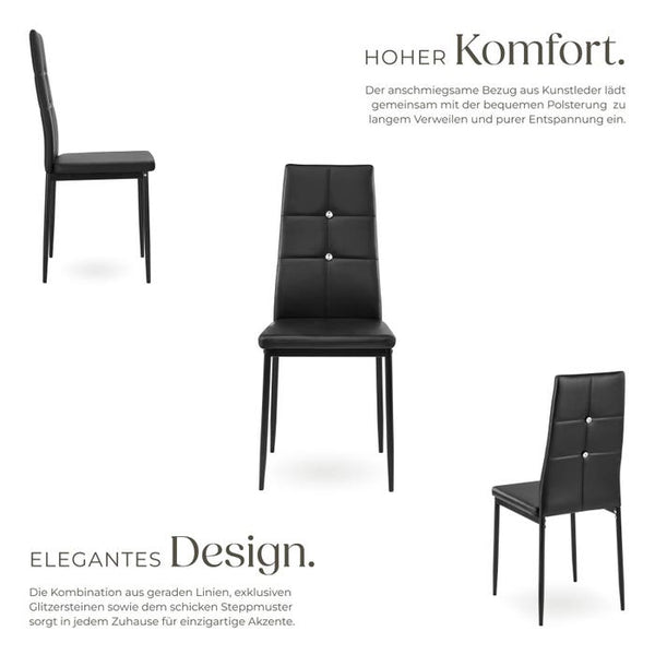 Set Esszimmerstuhl Julien schwarz 4er Set