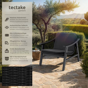 Rattan Stuhl Treviso schwarz