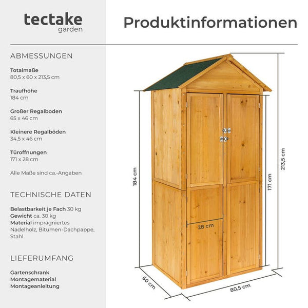 Gartenschrank mit Spitzdach