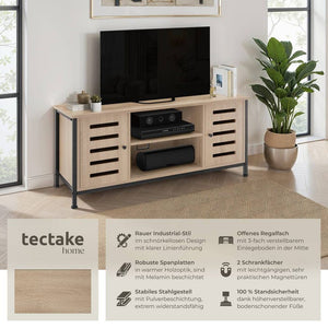 TV-Board Carlow Industrial Holz hell, Eiche Sonoma