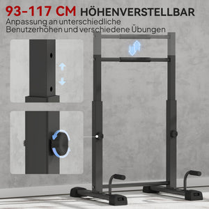 Dip-Station höhenverstellbar für Ganzkörpertraining schwarz