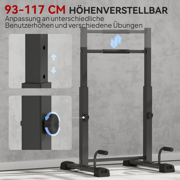 Dip-Station höhenverstellbar für Ganzkörpertraining schwarz