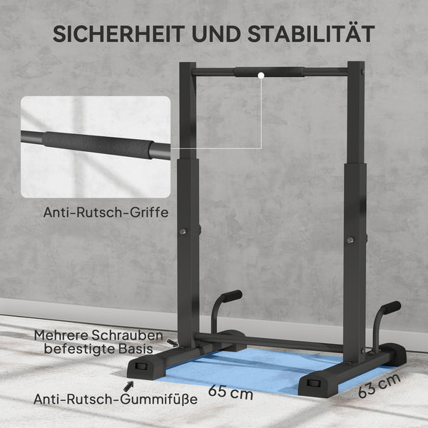 Dip-Station höhenverstellbar für Ganzkörpertraining schwarz