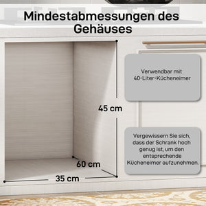 Doppel Mülleimer ausziehbar für Küchenschrank Küche 2x20L