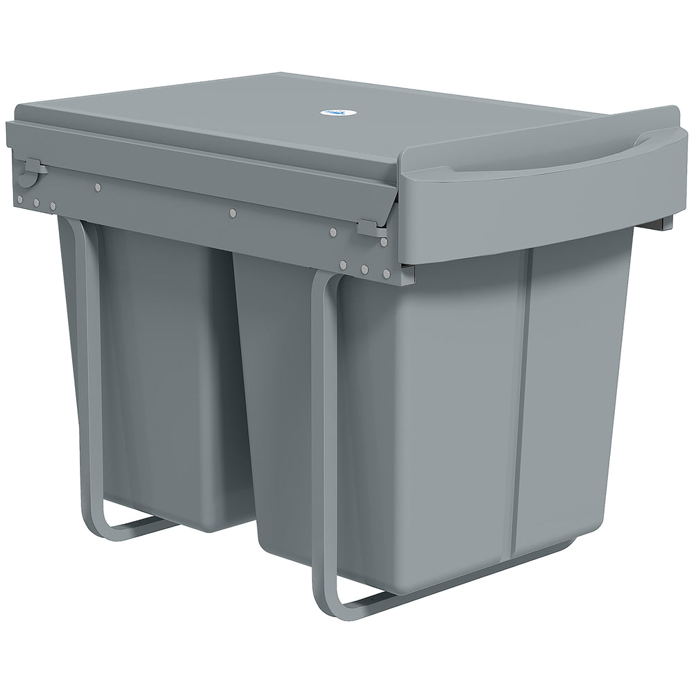 Doppel Mülleimer ausziehbar für Küchenschrank Küche 2x20L