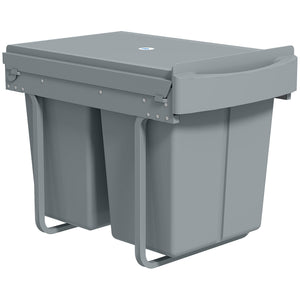 Doppel Mülleimer ausziehbar für Küchenschrank Küche 2x20L