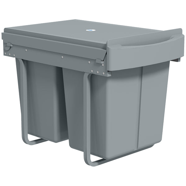 Doppel Mülleimer ausziehbar für Küchenschrank Küche 2x20L