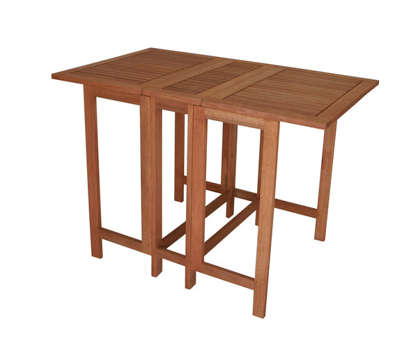 Doppel - Klappentisch 107x65x74cm rechteckig, Eukalyptus geölt, FSC®-zertifizier