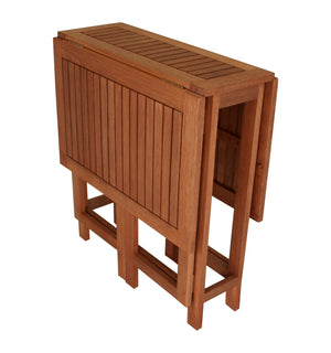 Doppel - Klappentisch 107x65x74cm rechteckig, Eukalyptus geölt, FSC®-zertifizier