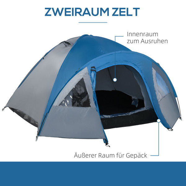 Doppelwandzelt wasserdicht für 4 Personen