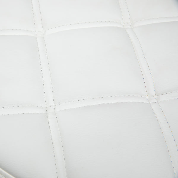 Drehhocker höhenverstellbar Kunstleder weiss