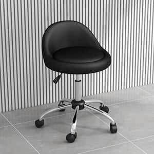 Drehhocker höhenverstellbar mit Rollen für Büro und Praxis schwarz