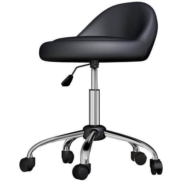 Drehhocker höhenverstellbar mit Rollen für Büro und Praxis schwarz