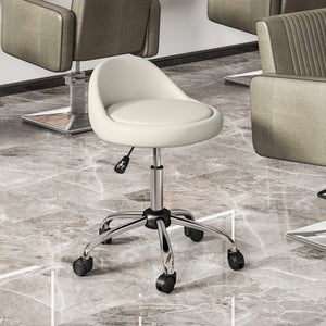 Drehhocker Rollhocker höhenverstellbar weiss