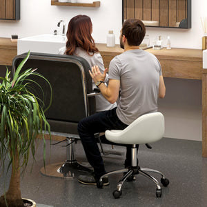 Drehhocker Rollhocker höhenverstellbar weiss
