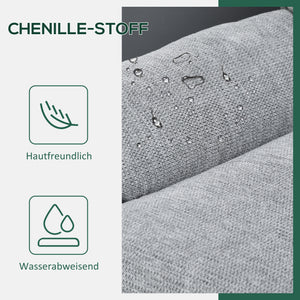 Drehsessel 360 Grad mit Armlehnen und Stahlbeine Chenille grau schwarz