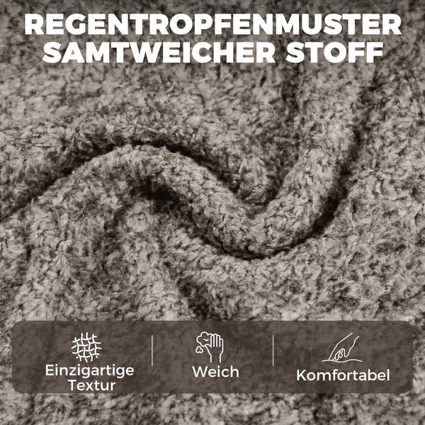 Drehsessel modern mit Armlehnen für Wohnzimmer Samt grau