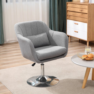 Drehstuhl Retro-Design höhenverstellbar Grau